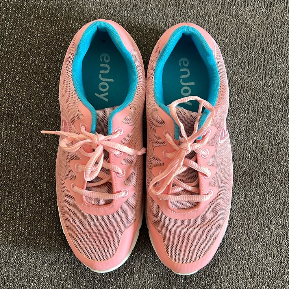 FootJoy enJoy Women's Spikeless Golf Shoes 95700-Pink Rose/Blue